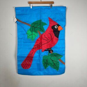 NCE 1994 Vintage NWT Big Cardinal Sitting on Branch Decorative Garden Flag